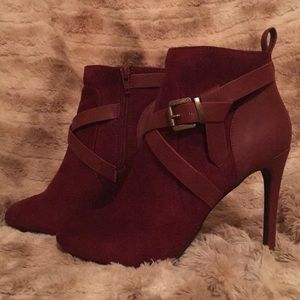 ‼️LAST CHANCE‼️ Red Bootie Heels with Buckle
